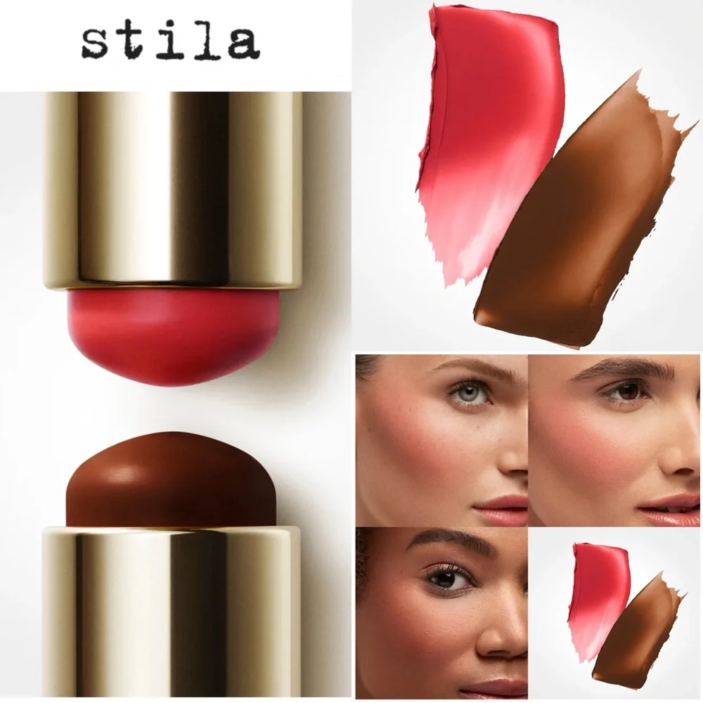 Stila Dual-Ended Stick Hydro-Blur Cheek Duo Blush & Bronze - Guava & Mocha Shade